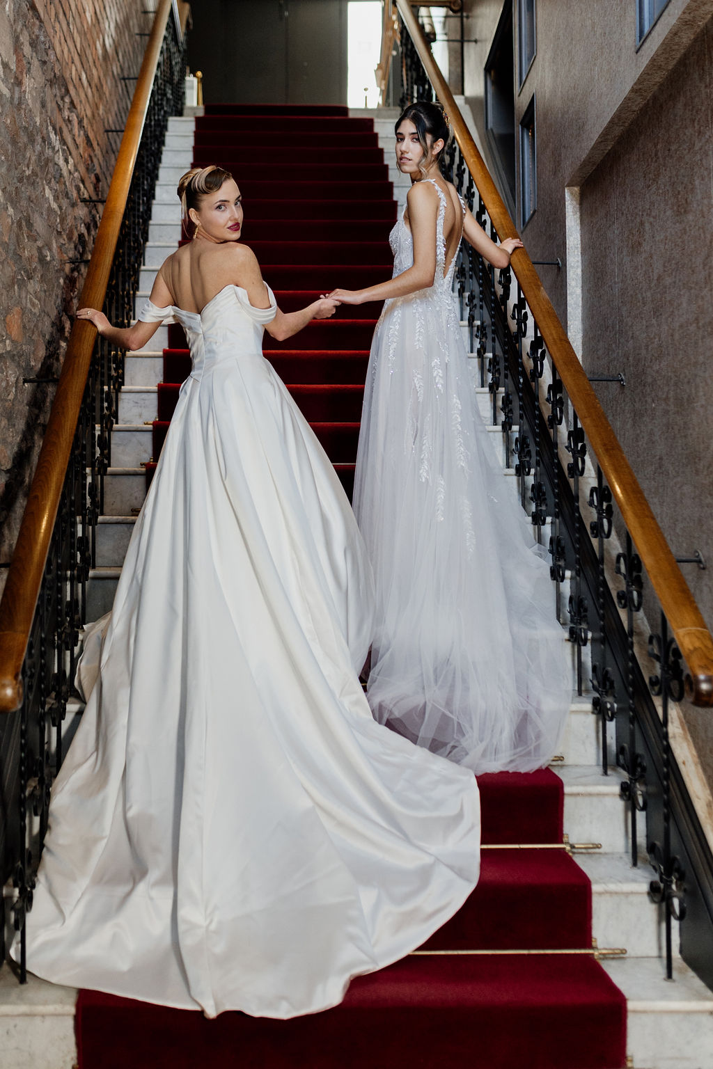 Modern bridal styling set against Avon Gorge Hotel’s dramatic interior and contemporary design details